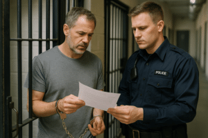 An image depicting legal proceedings related to release on bail conditions
